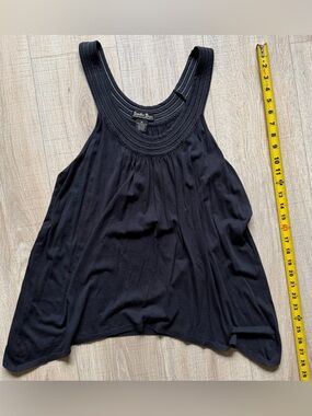 Lucky Tees  Black Pleated Scoop Neck Tank size XL good / new condition.